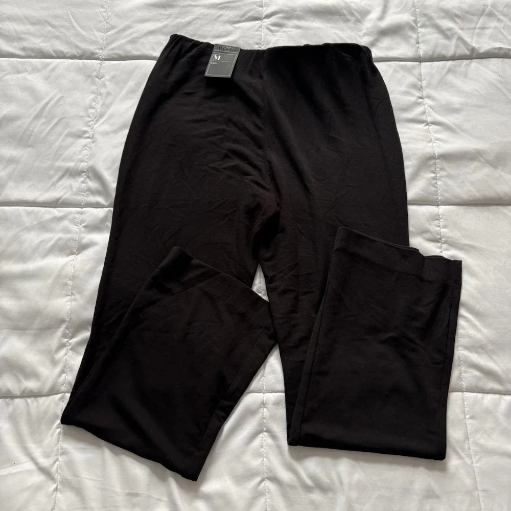 NWT WHBM‎ Passporter Boot Pants Black Womens Medium Stretch Quiet Luxury City
